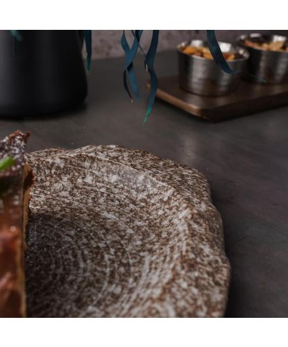 Блюдо для подачи 29*25 см h3 см Brown Crush Untouched Taiga P.L. Proff Cuisine [1] (5)