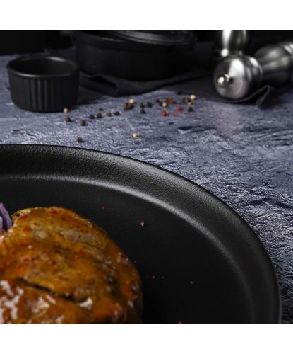 Тарелка с бортом d 27 см h2,8 см Smooth Black Raw Stellar P.L. Proff Cuisine [3] (10)