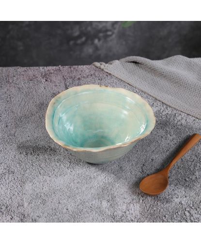 Салатник 450 мл 17*16,5 см h7,5 см Sea Blue Flower Frutti di Mare P.L. [1] (2)
