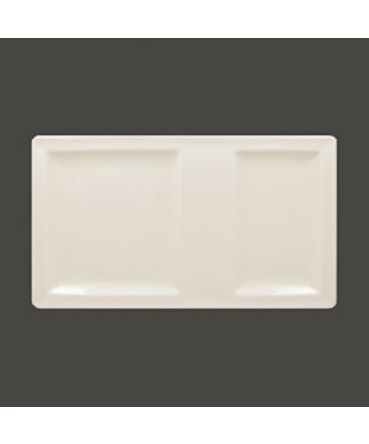 Тарелка прямоугольная 2-секционная RAK Porcelain Classic Gourmet 37*21 см (1)