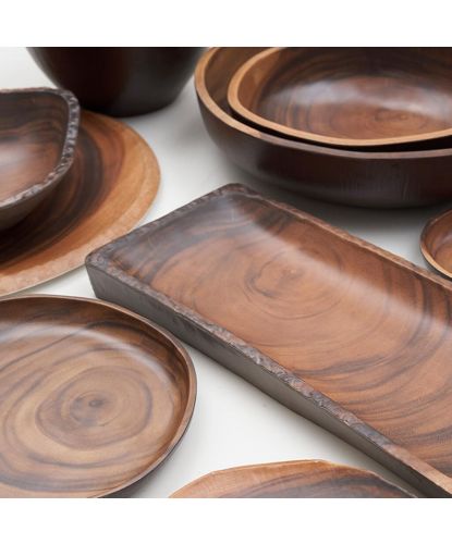 Блюдо 15,5*1,7 см круглое African Wood 2 пластик меламин P.L. Proff Cuisine (2)