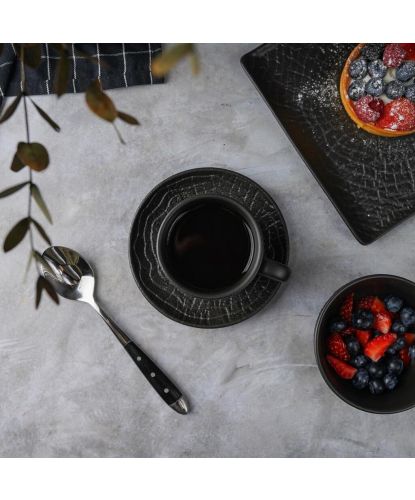 Кофейная пара 100 мл d 7 см h5,2 см Black Raw Wood P.L. Proff Cuisine [6] (7)