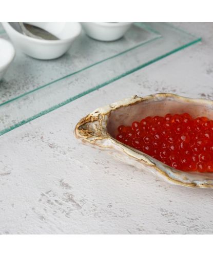 Блюдо для подачи 12,6*6,6 см h3,2 см 15 мл Pearl Shell Frutti di Mare P.L. [1] (5)