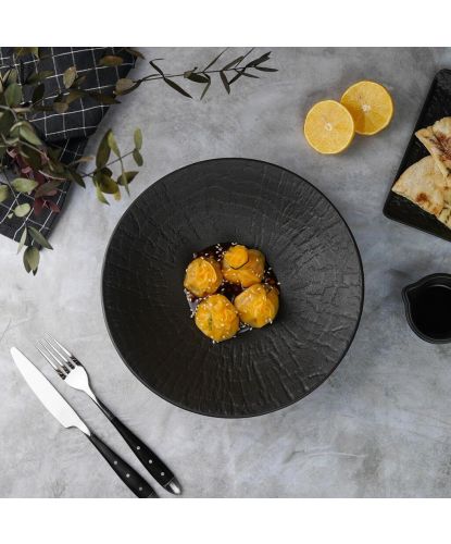 Салатник 1250 мл d 25 см h7 см Black Raw Wood P.L. Proff Cuisine [3] (5)