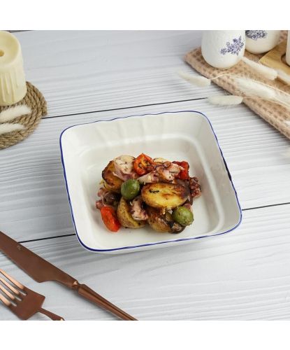 Салатник 400 мл 16*16 см h4,5 см квадратный Sea Flower P.L. Proff Cuisine [6] (5)