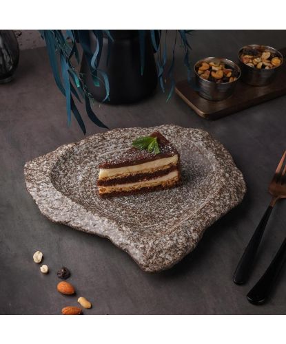 Блюдо для подачи 29*25 см h3 см Brown Crush Untouched Taiga P.L. Proff Cuisine [1] (3)