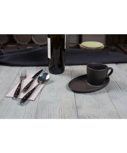 Кофейная пара 175 мл d 8,3 см h7 см Cappuccino Black Raw Stellar P.L. Proff Cuisine [6] (3)