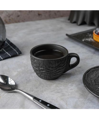 Кофейная пара 100 мл d 7 см h5,2 см Black Raw Wood P.L. Proff Cuisine [6] (5)