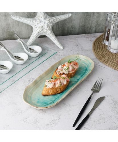 Блюдо овальное 32,5*12,5 см h2,5 см Sea Blue Frutti di Mare P.L. [1] (4)