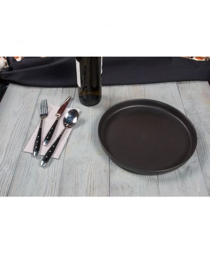 Тарелка с бортом d 27 см h2,8 см Smooth Black Raw Stellar P.L. Proff Cuisine [3] (5)