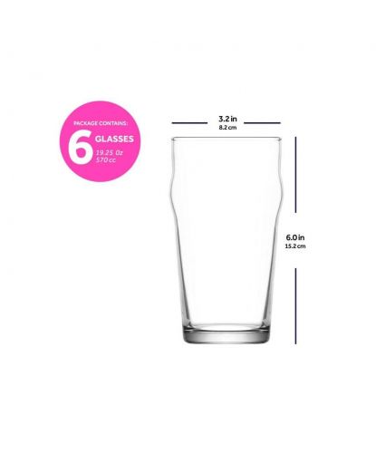 Бокал для пива 570 мл "Ноник" d 8,2 см h15,3 см Beer LAV [6] (4)