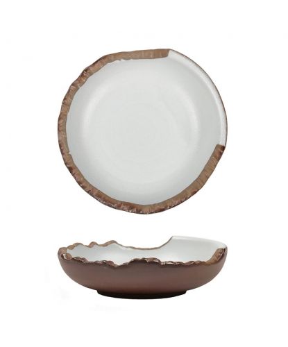 Салатник 175 мл d 15,5 cм h4,3 cм Crush White Matt New Brown Taiga P.L. [6] (2)