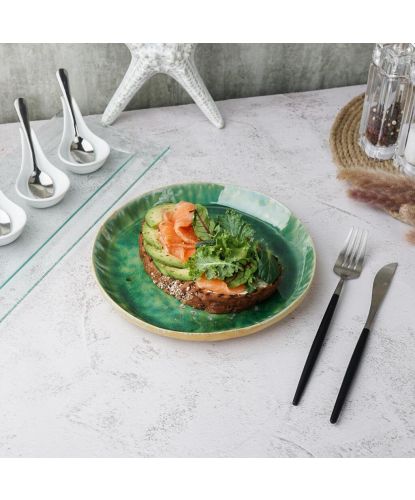 Тарелка с бортом d 22 см h2,7 см Green Frutti di Mare P.L. [1] (4)