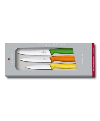 Набор ножей Victorinox с цветными ручками, 3 предмета (1)