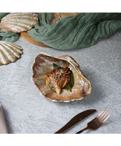 Блюдо для подачи 20*14,5 см h6 см 150 мл Pearl Shell Frutti di Mare P.L. [1] (7)