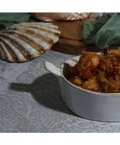Блюдо овальное 15*8 см h4 см 200 мл Gray Oval Bucket с ручками Frutti di Mare P.L. [1] (20)