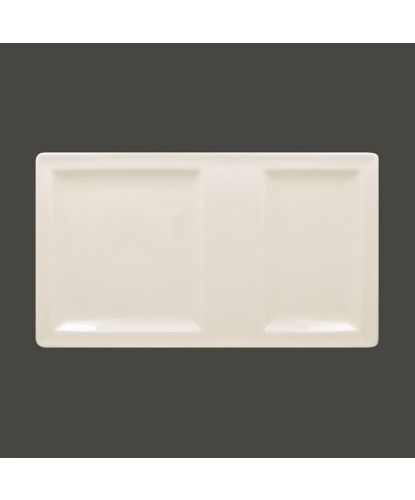 Тарелка прямоугольная 2-секционная RAK Porcelain Classic Gourmet 37*21 см (2)