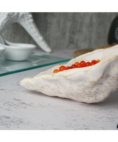 Блюдо для подачи 11,9*8,3 см h4,2 см 20 мл Gray Shell Frutti di Mare P.L. [1] (6)