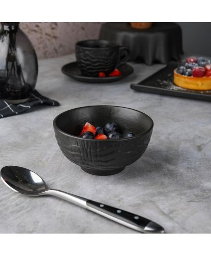 Соусник 150 мл d 9,8 см h5 см круглый Black Raw Wood P.L. Proff Cuisine [4] (4)