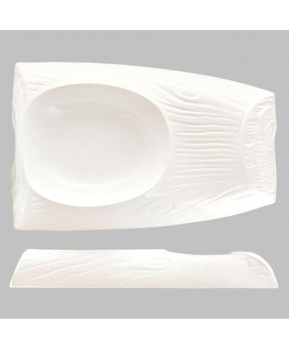 Блюдо прямоугольное 25*16 см h4 см 250 мл Oyster белое фарфор P.L. Proff Cuisine [1] (1)