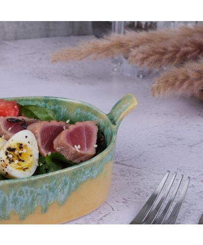 Блюдо для подачи 19,5*11,2 см h4,4 см 450 мл с ручками Green Frutti di Mare P.L. [1] (5)