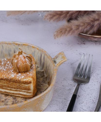 Блюдо для подачи 15,4*14,5 см h4 см 450 мл с ручками Light Brown Frutti di Mare P.L. [1] (5)