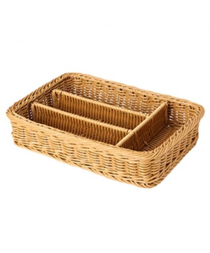 Контейнер для столовых приборов 4 отд., ротанг, P.L. Proff Cuisine (2)