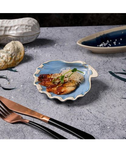 Блюдо для подачи 13*12,5 см h3 см Shell Northern Blue Frutti di Mare P.L. [1] (4)