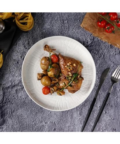 Тарелка с бортом d 23 см h3 см White Raw Wood P.L. Proff Cuisine [6] (5)