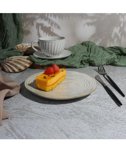 Тарелка 20,5 см h2,5 см Gray Whirlpool Frutti di Mare P.L. [6] (21)