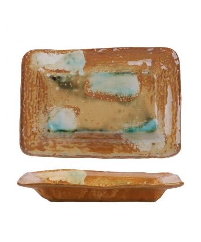Блюдо прямоугольное 31*21,5 см h4,8 см 600 мл Light Brown Spots Sea Wave Frutti di Mare P.L. [1] (2)