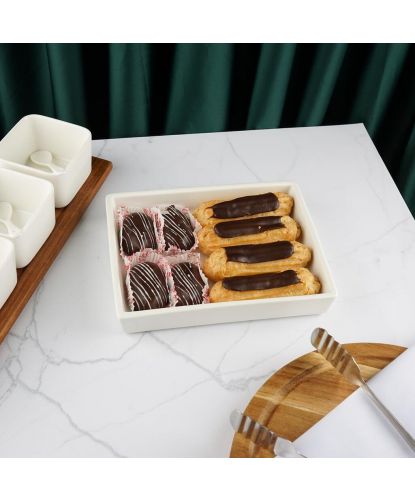 Блюдо прямоугольное 22*17 см h3,5 см White Style Buffet P.L. [3] (2)