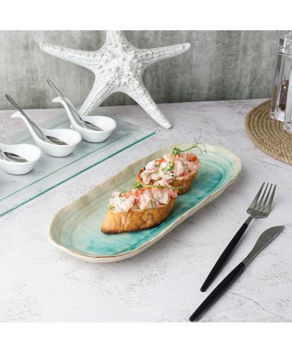 Блюдо овальное 32,5*12,5 см h2,5 см Sea Blue Frutti di Mare P.L. [1] (5)