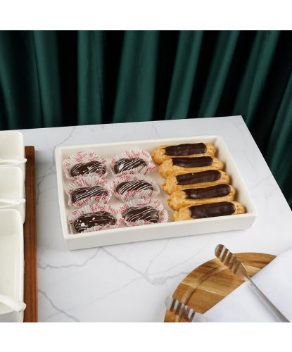 Блюдо прямоугольное 31*20,5 см h4 см 1,2 л White Style Buffet P.L. [3] (2)