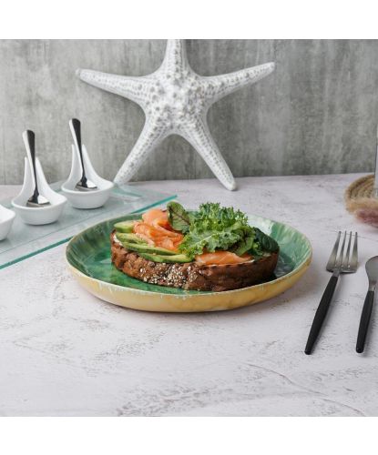 Тарелка с бортом d 22 см h2,7 см Green Frutti di Mare P.L. [1] (5)