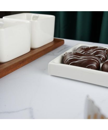 Блюдо прямоугольное 22*12,3 см h2 см White Style Buffet P.L. [4] (5)