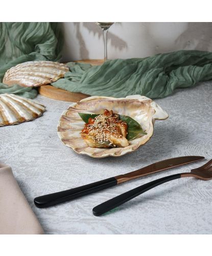 Блюдо для подачи 15*15 см h5,5 см 125 мл Pearl Shell Frutti di Mare P.L. [1] (4)