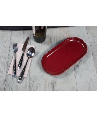 Блюдо овальное 29,5*14*2,6 см Evolution Dark Red P.L. Proff Cuisine [1] (6)