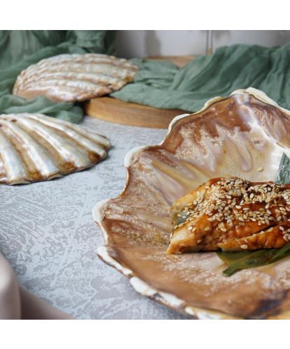 Блюдо для подачи 20*14,5 см h6 см 150 мл Pearl Shell Frutti di Mare P.L. [1] (12)