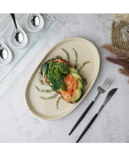 Блюдо овальное 29*18 см h2,5 см Crab Green Frutti di Mare P.L. [1] (6)