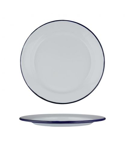 Тарелка d 25 см h2,3 см Blue Rim эмалированая сталь SUNNEX [1] (2)
