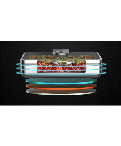 Мармит индукционный 5,5 л 2/3*65 с откидной крышкой и окном 41*48*15 см Burano SUNNEX (2)