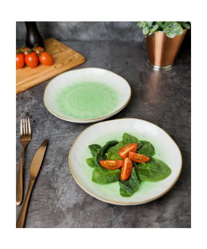 Салатник 450 мл d 21,5 см h3,8 см зеленый фарфор "The Sun Eco" P.L. Proff Cuisine [6] (6)