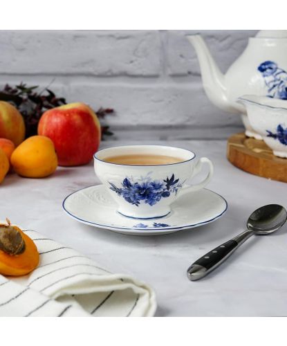 Кофейная пара 90 мл d 7,9 см h5,8 см Blue Flower P.L. Proff Cuisine [6] (4)