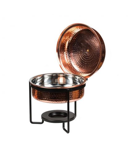 Чафиндиш (мармит) 3 л на подставке Copper с медным покрытием  нерж. P.L. Proff Cuisine (3)