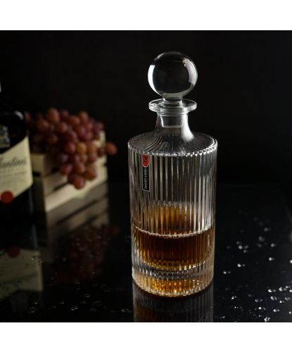 Графин 0,8 л штоф с крышкой Time h26,5 см d 9,7 см стекло P.L. - BarWare [1] (5)