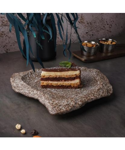 Блюдо для подачи 29*25 см h3 см Brown Crush Untouched Taiga P.L. Proff Cuisine [1] (4)