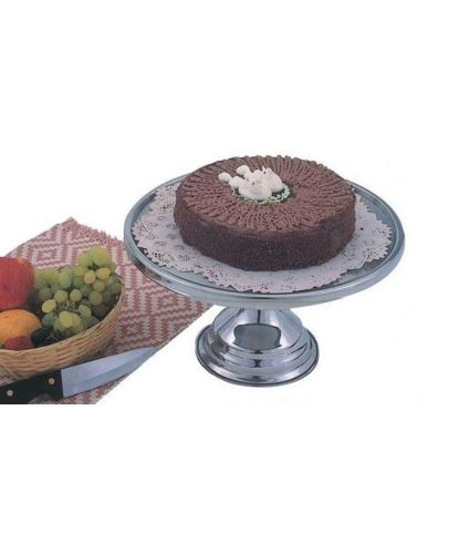 Подставка для торта d=32,5 см. h=15,7 см. на ножке нерж. MGsteel /1/24/ (1)