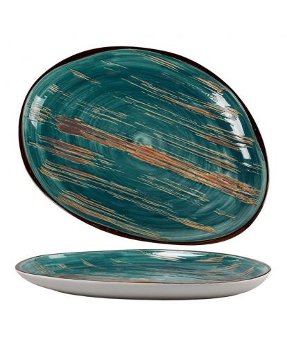 Блюдо овальное 33*24 см h2,7 см Texture Dark Green P.L. Proff Cuisine [1] (2)