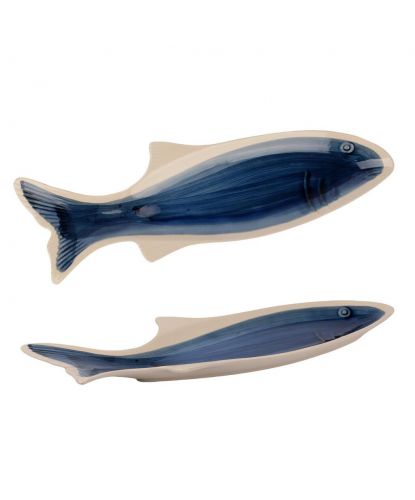 Блюдо овальное 42*13,3 см h4,5 см Рыба Fish Northern Blue Frutti di Mare P.L. [1] (2)